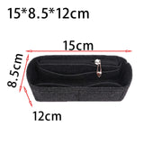 Purse Organizer Insert Container Divider Inner Bag for Luggage Handbags Tote 15cmx8.5cmx12cm