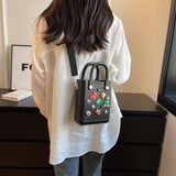 Maxbell 2xBeach Bag for Women Portable Handbag Shopping Basket for Holiday Travel Yoga Black