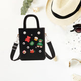 Maxbell 3xBeach Bag for Women Portable Handbag Shopping Basket for Holiday Travel Yoga Black