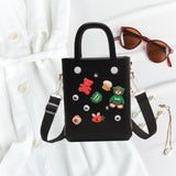 Maxbell 3xBeach Bag for Women Portable Handbag Shopping Basket for Holiday Travel Yoga Black