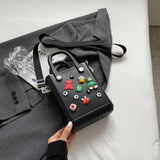 Maxbell 3xBeach Bag for Women Portable Handbag Shopping Basket for Holiday Travel Yoga Black