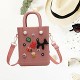 Maxbell 2xBeach Bag for Women Portable Handbag Shopping Basket for Holiday Travel Yoga Pink