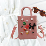 Maxbell 3xBeach Bag for Women Portable Handbag Shopping Basket for Holiday Travel Yoga Pink