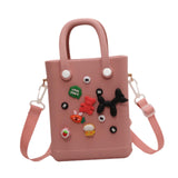 Maxbell 2xBeach Bag for Women Portable Handbag Shopping Basket for Holiday Travel Yoga Pink