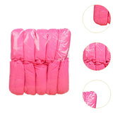 Maxbell Non Woven Shoe Covers Fits Most Shoes Water Resistant Disposable Shoe Covers Pink