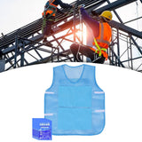 Maxbell Summer Cooling Vest with 8 Ice Packs for Hot Weather Working Fishing Cycling Blue