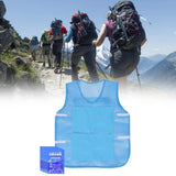 Maxbell Summer Cooling Vest with 8 Ice Packs for Hot Weather Working Fishing Cycling Blue