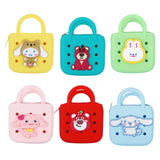Maxbell 4xBeach Hole Bag Casual Trendy Silicone Beach Tote for Party Shopping Holidays Yellow