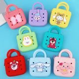 Maxbell 3xBeach Hole Bag Casual Trendy Silicone Beach Tote for Party Shopping Holidays Yellow