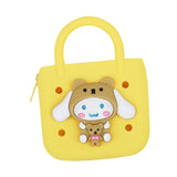 Maxbell 4xBeach Hole Bag Casual Trendy Silicone Beach Tote for Party Shopping Holidays Yellow