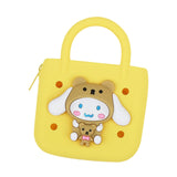 Maxbell 4xBeach Hole Bag Casual Trendy Silicone Beach Tote for Party Shopping Holidays Yellow
