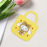 Maxbell 3xBeach Hole Bag Casual Trendy Silicone Beach Tote for Party Shopping Holidays Yellow