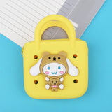 Maxbell 5xBeach Hole Bag Casual Trendy Silicone Beach Tote for Party Shopping Holidays Yellow