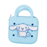 Maxbell 3xBeach Hole Bag Casual Trendy Silicone Beach Tote for Party Shopping Holidays Light Blue