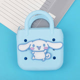 Maxbell 2xBeach Hole Bag Casual Trendy Silicone Beach Tote for Party Shopping Holidays Light Blue