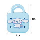 Maxbell 4xBeach Hole Bag Casual Trendy Silicone Beach Tote for Party Shopping Holidays Light Blue