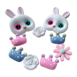 Maxbell 3xBeach Bag Charms Decor Removable Summer Fashion DIY Handbag Button Ornaments Rabbit 10PCS