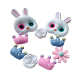 Maxbell 2xBeach Bag Charms Decor Removable Summer Fashion DIY Handbag Button Ornaments Rabbit 10PCS