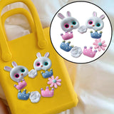 Maxbell 6xBeach Bag Charms Decor Removable Summer Fashion DIY Handbag Button Ornaments Rabbit 10PCS