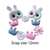 Maxbell 3xBeach Bag Charms Decor Removable Summer Fashion DIY Handbag Button Ornaments Rabbit 10PCS
