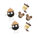 Maxbell 2xBeach Bag Charms Decor Removable Summer Fashion DIY Handbag Button Ornaments Briquette 6PCS