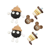 Maxbell 4xBeach Bag Charms Decor Removable Summer Fashion DIY Handbag Button Ornaments Briquette 6PCS