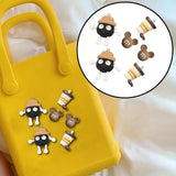 Maxbell 3xBeach Bag Charms Decor Removable Summer Fashion DIY Handbag Button Ornaments Briquette 6PCS