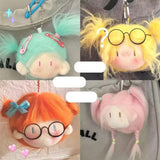 Maxbell 2pcs Doll Head Keychains Party Favor Hanging Charms Bag Charms for Handbag