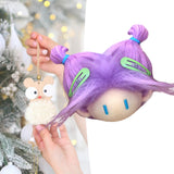 Maxbell 2pcs Doll Head Keychains Party Favors Hanging Charms Bag Charms for Handbag