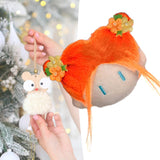 Maxbell 2pcs Doll Head Keychains Party Favors Hanging Charms Bag Charms for Handbag