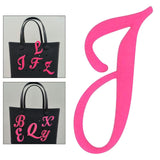 Maxbell 2xBeach Bag Letter Charm Fashionable Decor Embellishment Button Alphabet Charm J