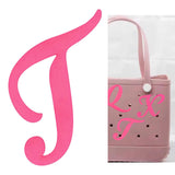 Maxbell 3xBeach Bag Letter Charm Fashionable Decor Embellishment Button Alphabet Charm T