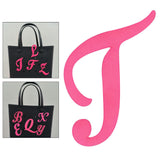 Maxbell 2xBeach Bag Letter Charm Fashionable Decor Embellishment Button Alphabet Charm T