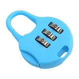 Maxbell 3 Digit Combination Padlock Household Drawer Lock Password Lock Luggage Lock Blue