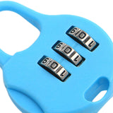 Maxbell 3 Digit Combination Padlock Household Drawer Lock Password Lock Luggage Lock Blue