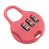 Maxbell 3 Digit Combination Padlock Household Drawer Lock Password Lock Luggage Lock Deep Pink