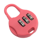 Maxbell 3 Digit Combination Padlock Household Drawer Lock Password Lock Luggage Lock Deep Pink