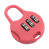Maxbell 3 Digit Combination Padlock Household Drawer Lock Password Lock Luggage Lock Deep Pink