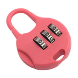 Maxbell 3 Digit Combination Padlock Household Drawer Lock Password Lock Luggage Lock Deep Pink