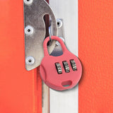 Maxbell 3 Digit Combination Padlock Household Drawer Lock Password Lock Luggage Lock Deep Pink