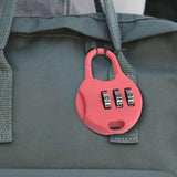 Maxbell 3 Digit Combination Padlock Household Drawer Lock Password Lock Luggage Lock Deep Pink