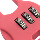 Maxbell 3 Digit Combination Padlock Household Drawer Lock Password Lock Luggage Lock Deep Pink