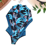 Maxbell Long Sleeve Swimsuit for Women Bathing Suit for Swimming Pool Summer Holiday L