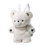 Maxbell Plush Bear Backpack Casual Stuffed Animal Backpack Cartoon Stylish Schoolbag