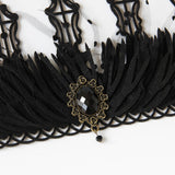 Maxbell Black Crown Hair Band Hair Accessories Felt Makeup Ball Baroque Gothic Crown