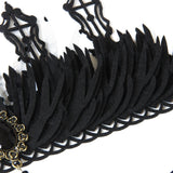 Maxbell Black Crown Hair Band Hair Accessories Felt Makeup Ball Baroque Gothic Crown