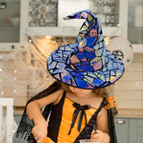 Maxbell Halloween Witch Hat Sorceress Hat Cap Gothic Stage Witch Costume Accessories