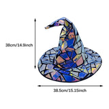 Maxbell Halloween Witch Hat Sorceress Hat Cap Gothic Stage Witch Costume Accessories