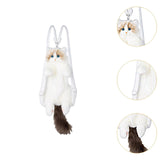 Maxbell Cute Cat Plush Backpack Adorable Soft Cartoon Backpack for Girls Child Women Without Collar