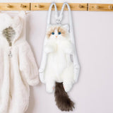 Maxbell Cute Cat Plush Backpack Adorable Soft Cartoon Backpack for Girls Child Women Without Collar